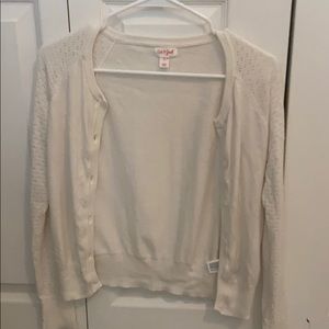 Girls 10/12 white cardigan